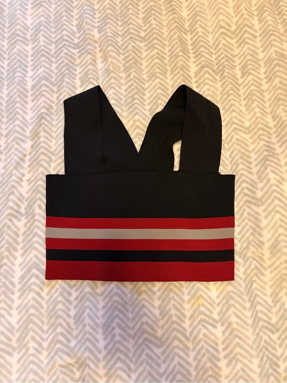 SEEK The Label black knit crop top